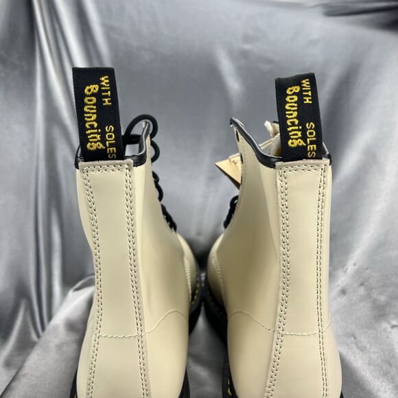 DR. Martens 1460‎ Boots Men's 14 Cream Combat Smooth Leather 31008 90's Grunge - Picture 11 of 17
